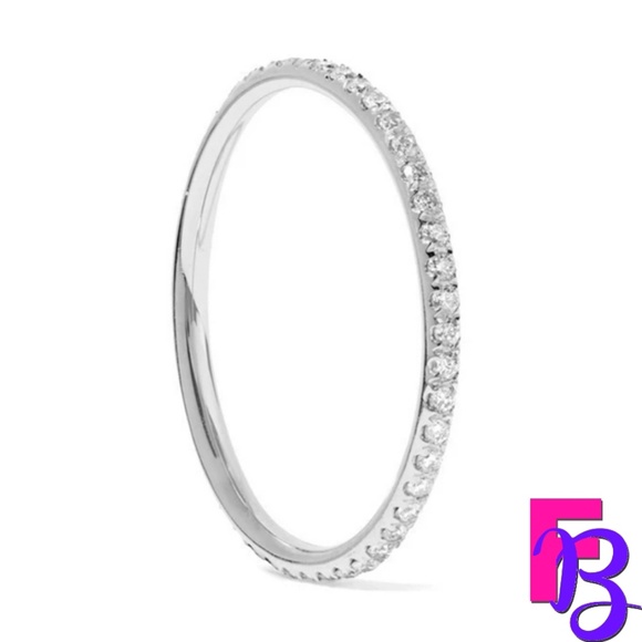 Size 10 2MM CZ Womens Eternity/Anniversary Band - Picture 8 of 13